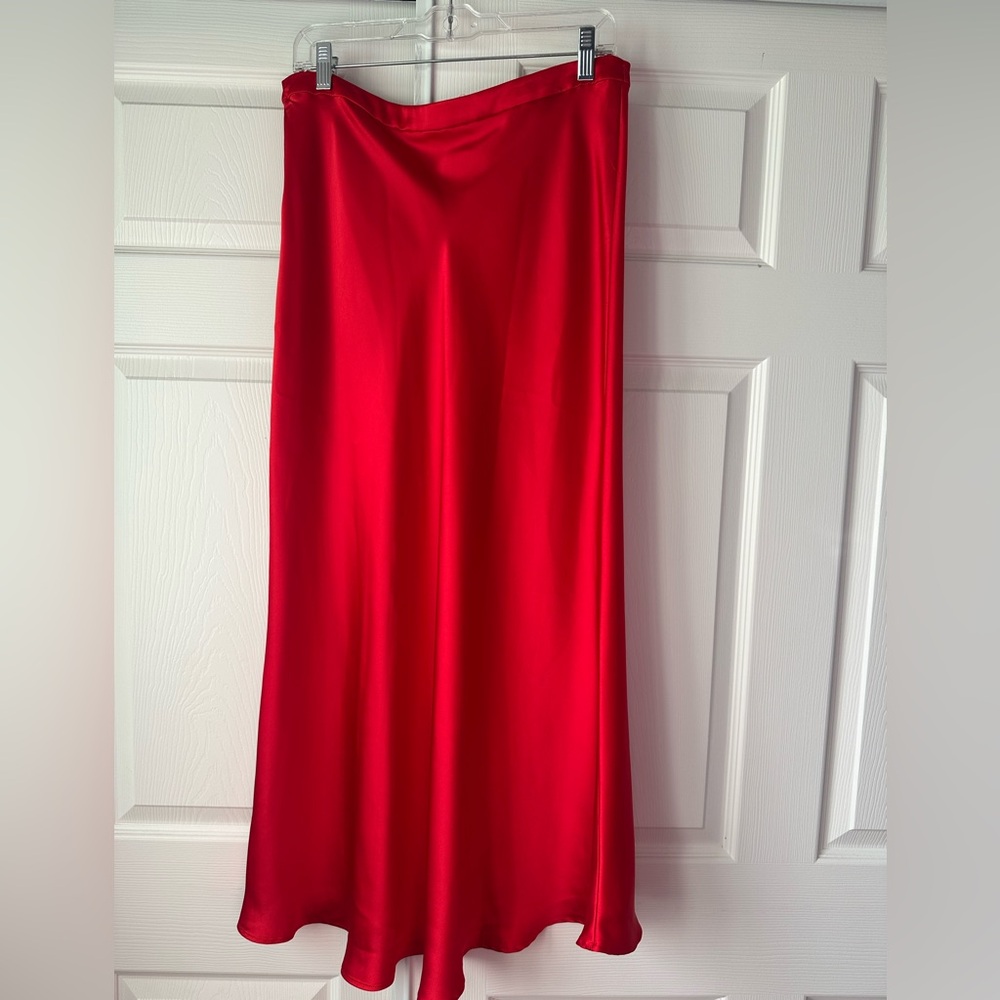 Zara Vibrant Red Maxi Skirt